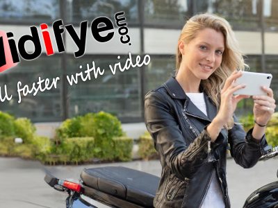 Person filming a video ad with their smartphone to sell a product on Vidifye.
