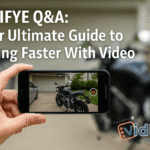 A person filming a car with a smartphone for a video classified ad on Vidifye.